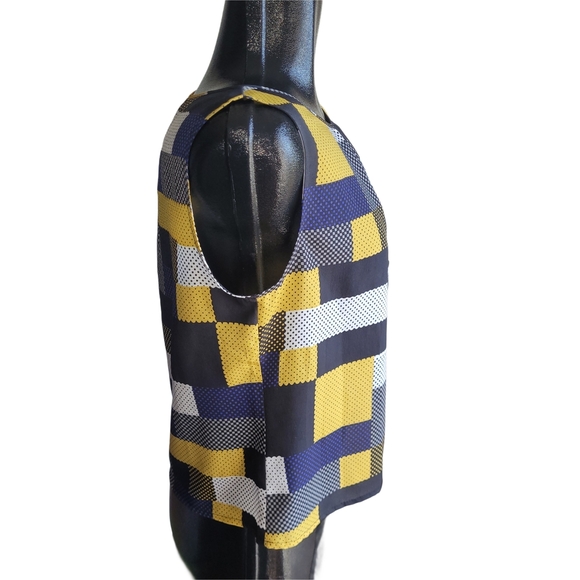 9 & Co Colorful Geometric Patterned Sleeveless Top M - Picture 3 of 6